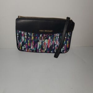 Vera Bradley Black Clutch with Multicolor Pattern